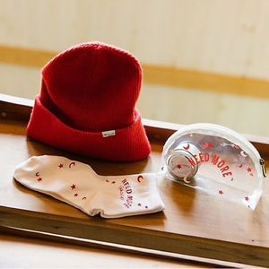 Madewell Crystalline Half-Moon Pouch and Socks